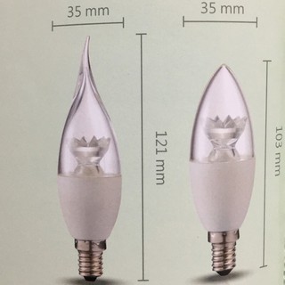 led 蠟燭 燈泡e14小螺口 E27 拉尾水晶尖泡5W節能吊燈 家用光源