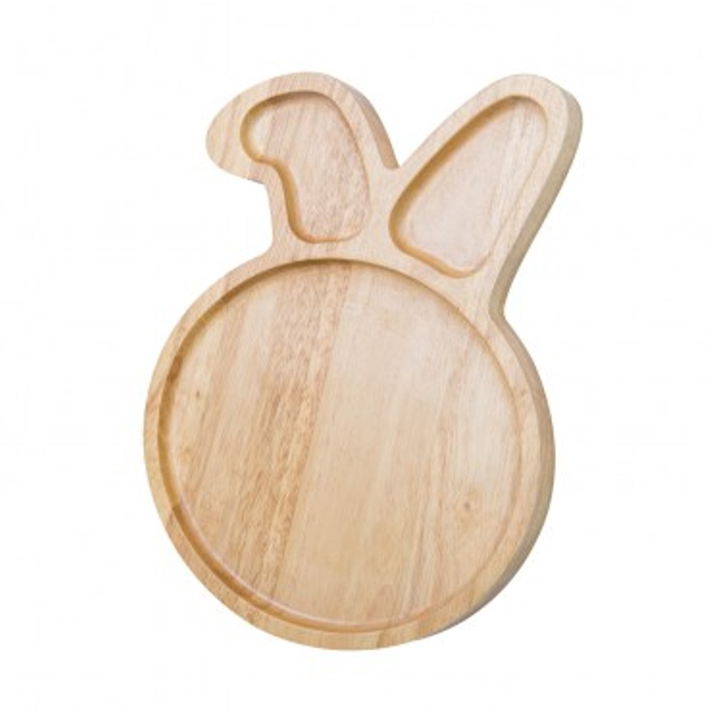 HOLA 兔子造型橡膠木餐盤