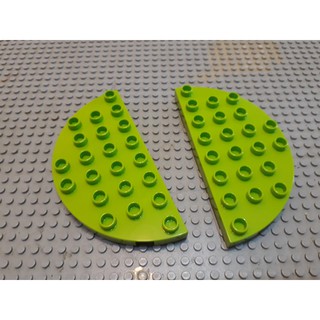 《《小不點私藏舖》》 LEGO 樂高積木 duplo 4x8 淺綠色 半圓形 磚片 底板 磚片 2 個 一組 如圖！