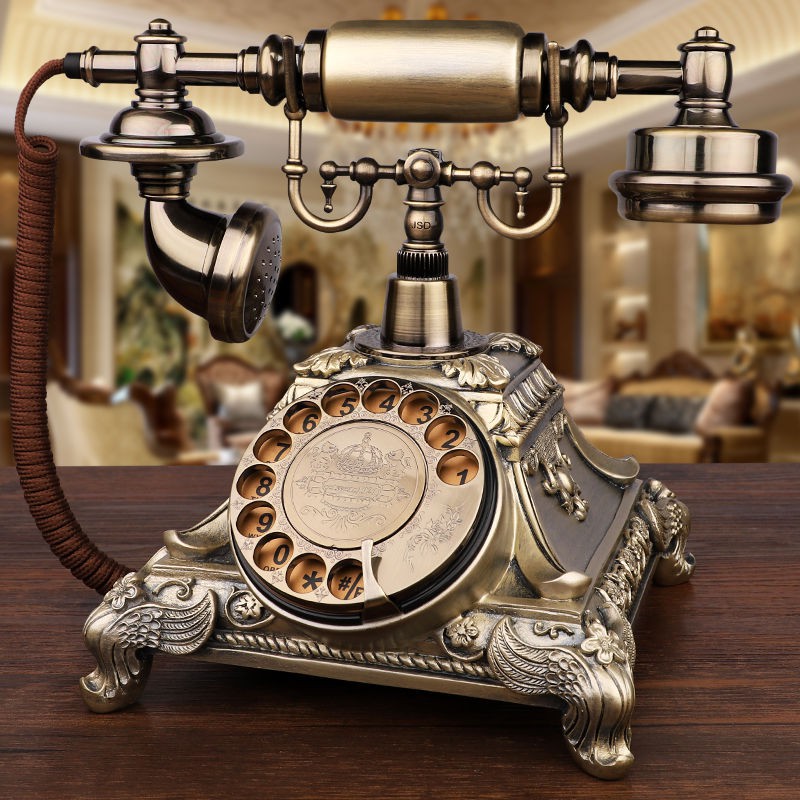 熱賣款仿古復古電話機歐式有線(無線)插卡電信移動家用電話座機旋轉盤