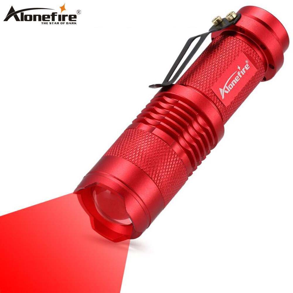 Alonefire SK68 紅光手電筒 AA 電池蜜蜂漁船酒店相機迷你檢測燈