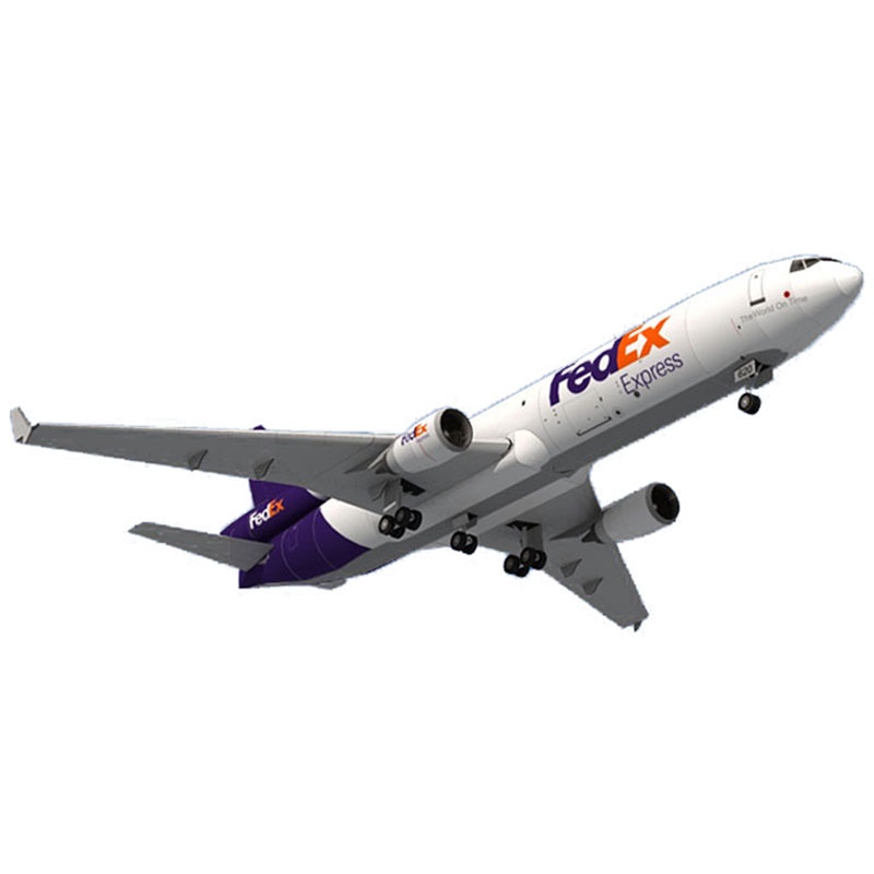 Diy 1: 100 Fedex MD-11 飛機紙模型手工