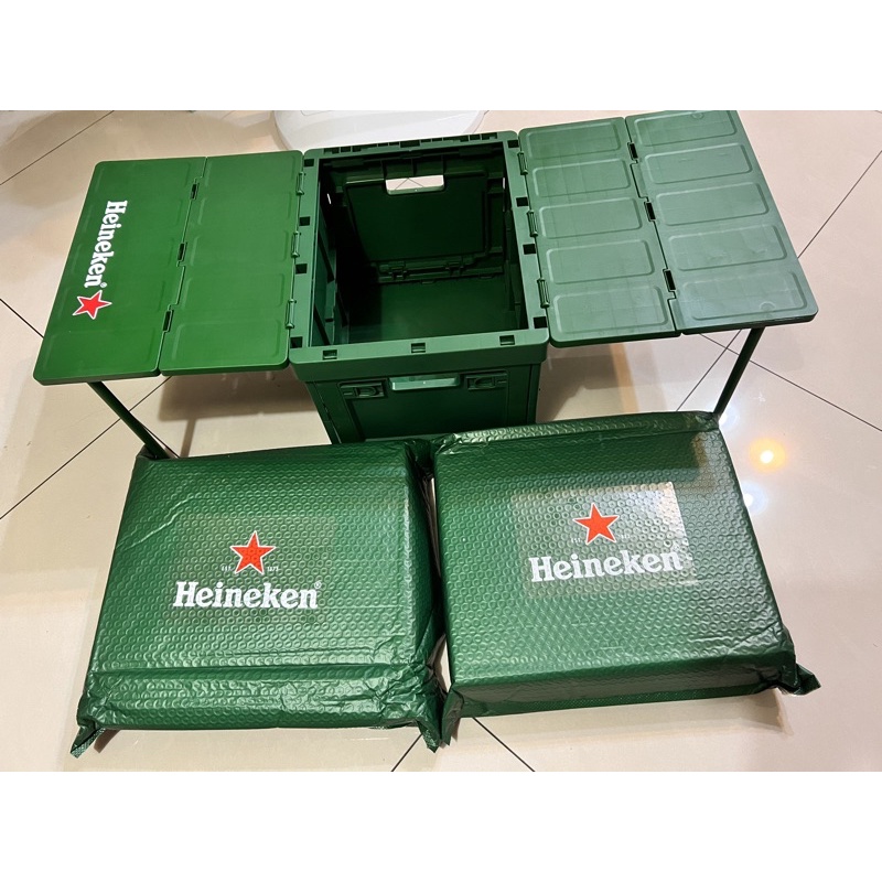 Heineken 海尼根 百變桌板折疊箱 綠色