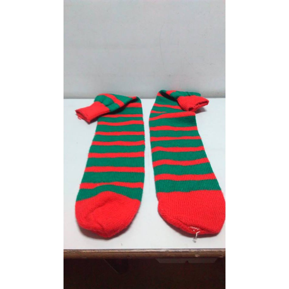 全新 聖誕襪 聖誕節 耶誕節 聖誕樹 耶誕樹 紅色 綠色 條紋 毛線襪 毛襪 現貨
