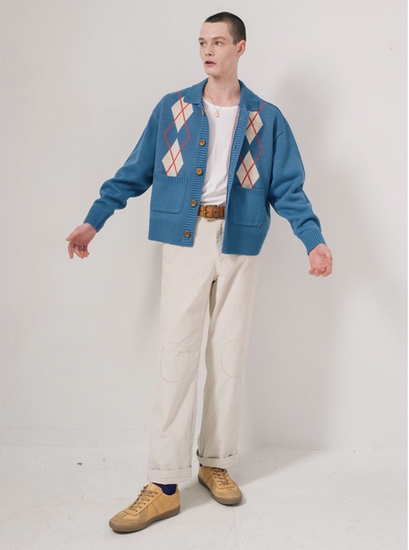 main booth argyle cardigan