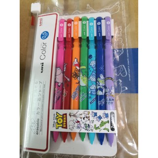 [日本製] UNI 三菱 7色可擦式自動鉛筆 迪士尼 玩具總動員 0.5mm 7種顏色 可用橡皮擦擦掉喔