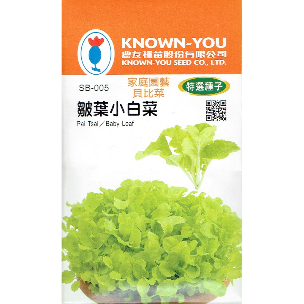 種子王國皺葉小白菜 貝比菜種子 農友牌小包裝種子約12克 包 蝦皮購物
