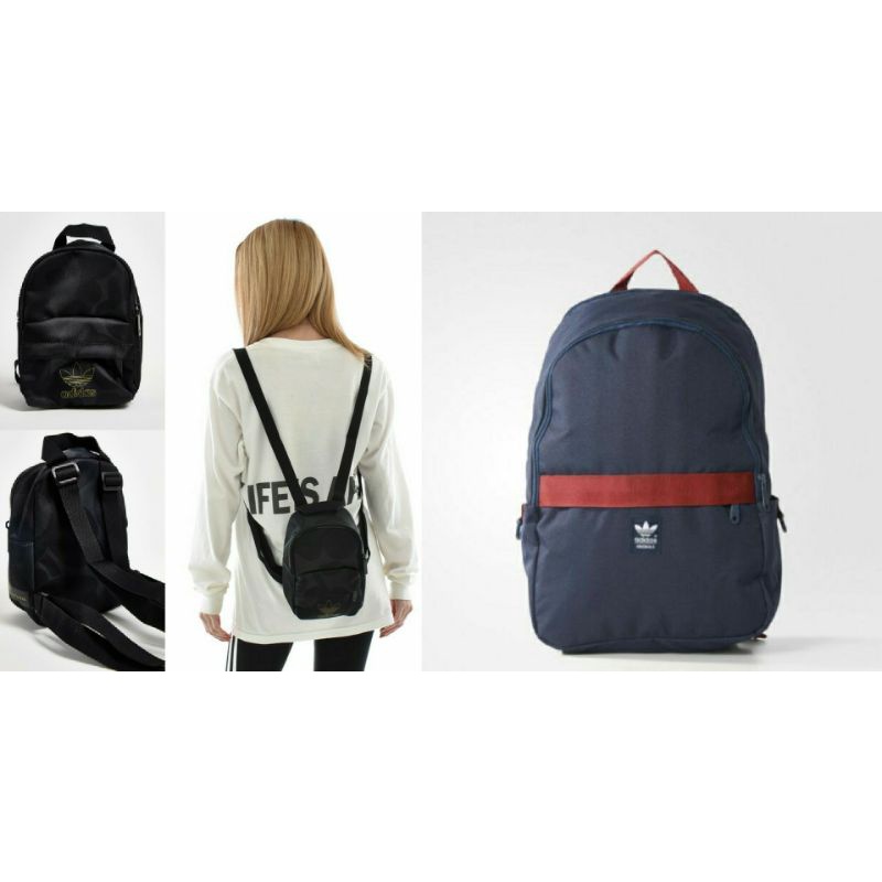 原廠 正品Adidas愛迪達Classic背包Backpack女 迷彩Mini迷你 三葉草 黑 腰包 藍 後背包 化妝包