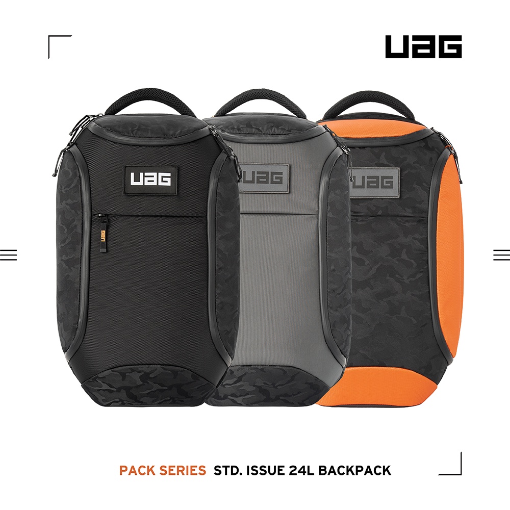 〔UAG〕UAG 潮流迷彩配色24L 大容量後背包｜三色可選｜迷彩黑、迷彩灰、迷彩橘