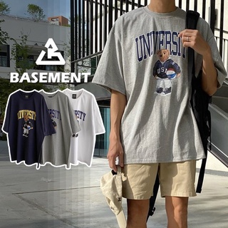 ▲𝕭𝖆𝖘𝖊𝖒𝖊𝖓𝖙 KH1016 USA抱球熊熊短TEE 落肩 寬鬆 OVERSIZE 短T 寬T 男女款 情侶