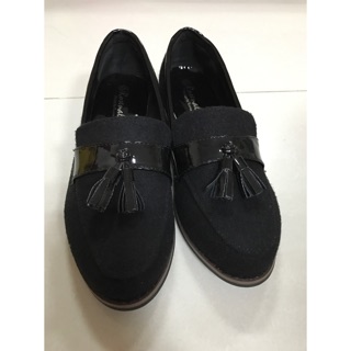 全新轉賣fm shoes黑色絨布流蘇紳士鞋