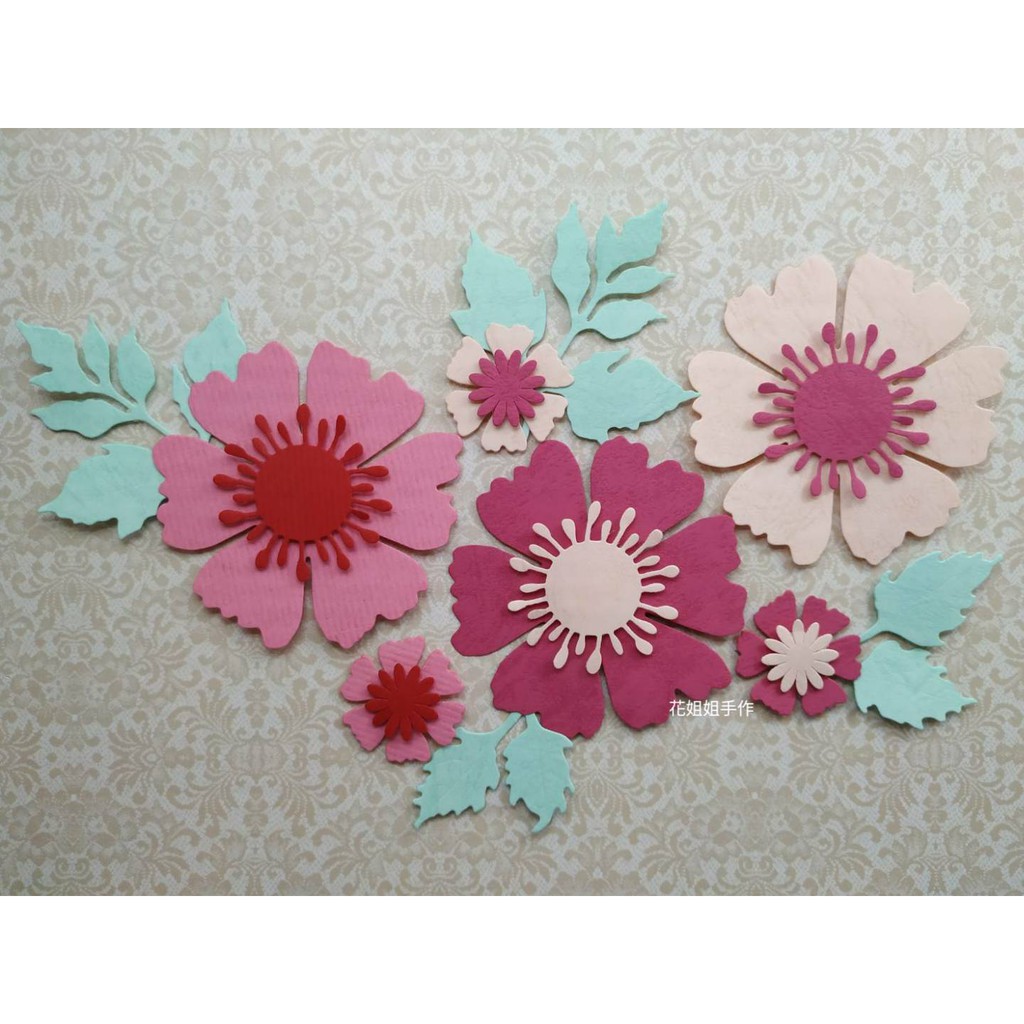 花姐姐手作 花朵紙雕 手作紙雕 手作花朵 佈告欄 紙製品 教室佈置 生日派對裝飾 蝦皮購物