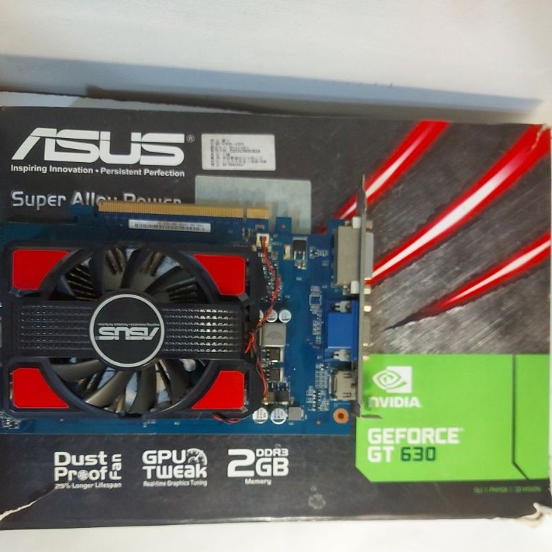 【二手】故障 GeForce GT630 顯示卡 風扇有轉 開機無畫面 2G DDR3 ASUS NVIDIA  有盒