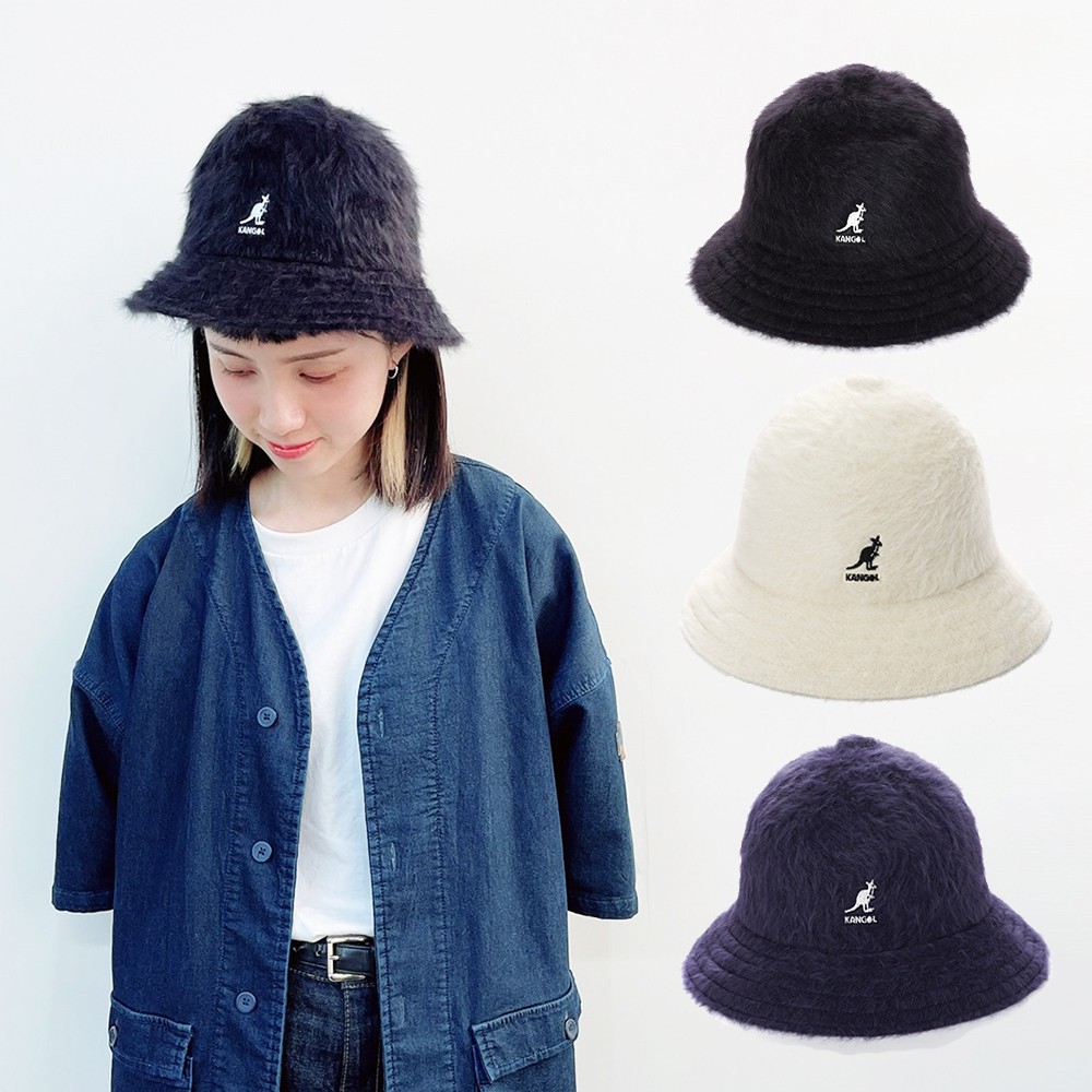 KANGOL FURGORA 鐘型帽 ANGORA安格拉毛 W21A3017 黑色 乳白色 深藍色