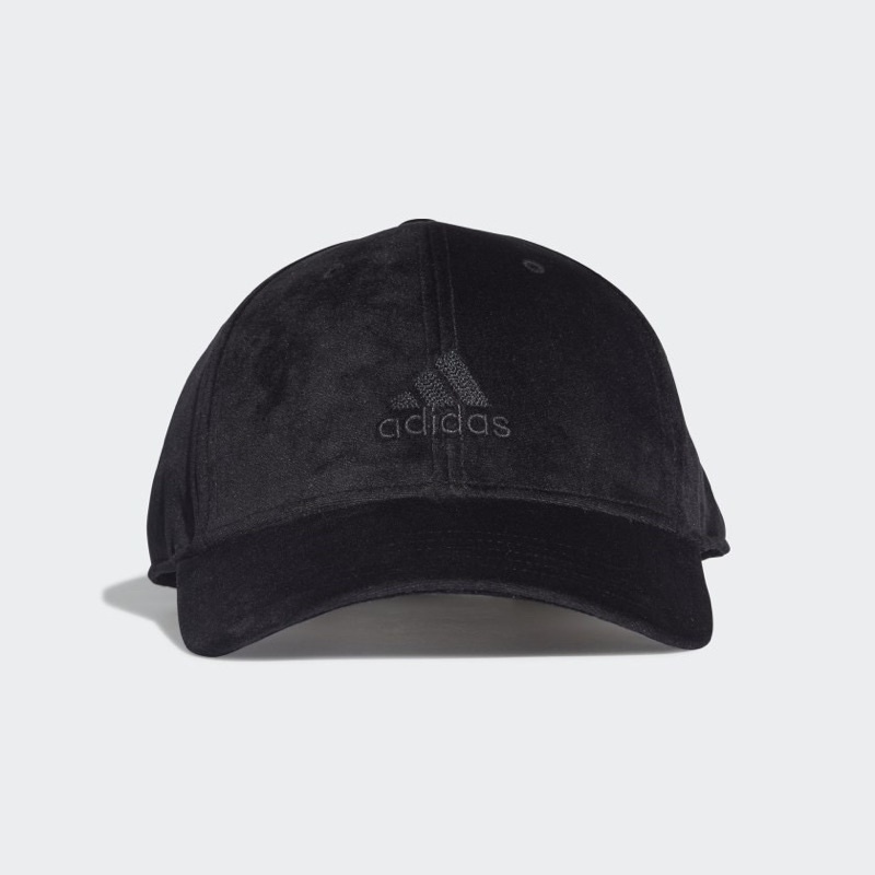 ADIDAS帽子棒球帽經典天鵝絨休閒運動訓練男女款黑FS9006