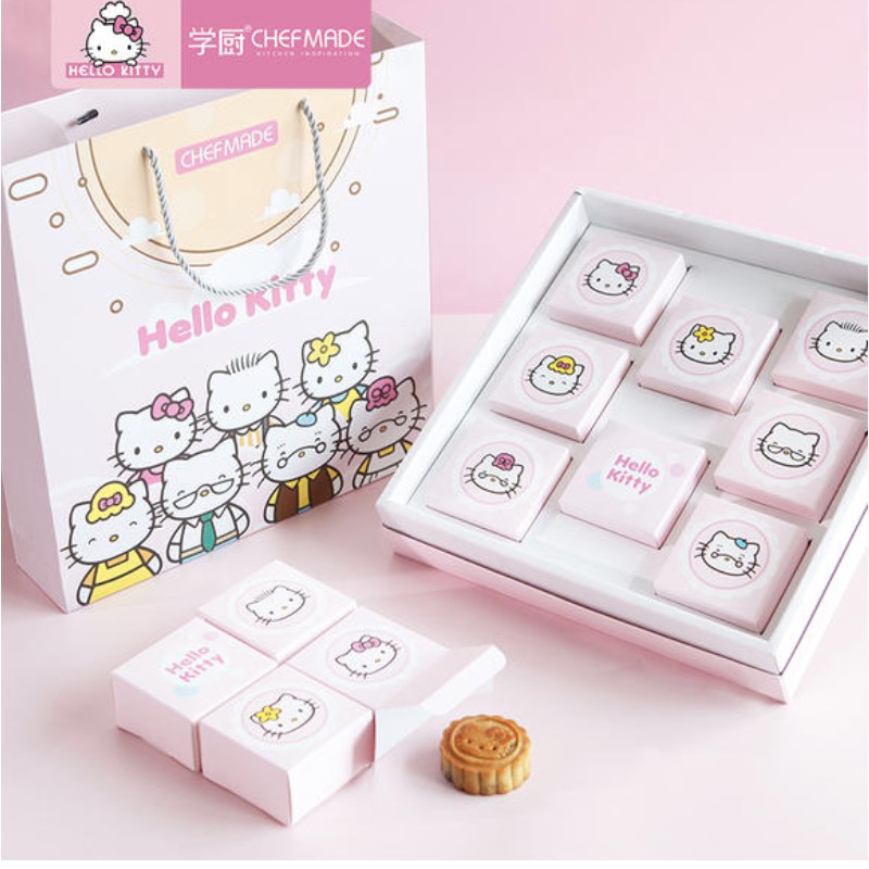 (烘焙小當家)Chefmade學廚KT7081正版Hello kitty凱蒂貓伴手禮盒中秋廣式冰皮月餅禮物結婚生日烘焙盒