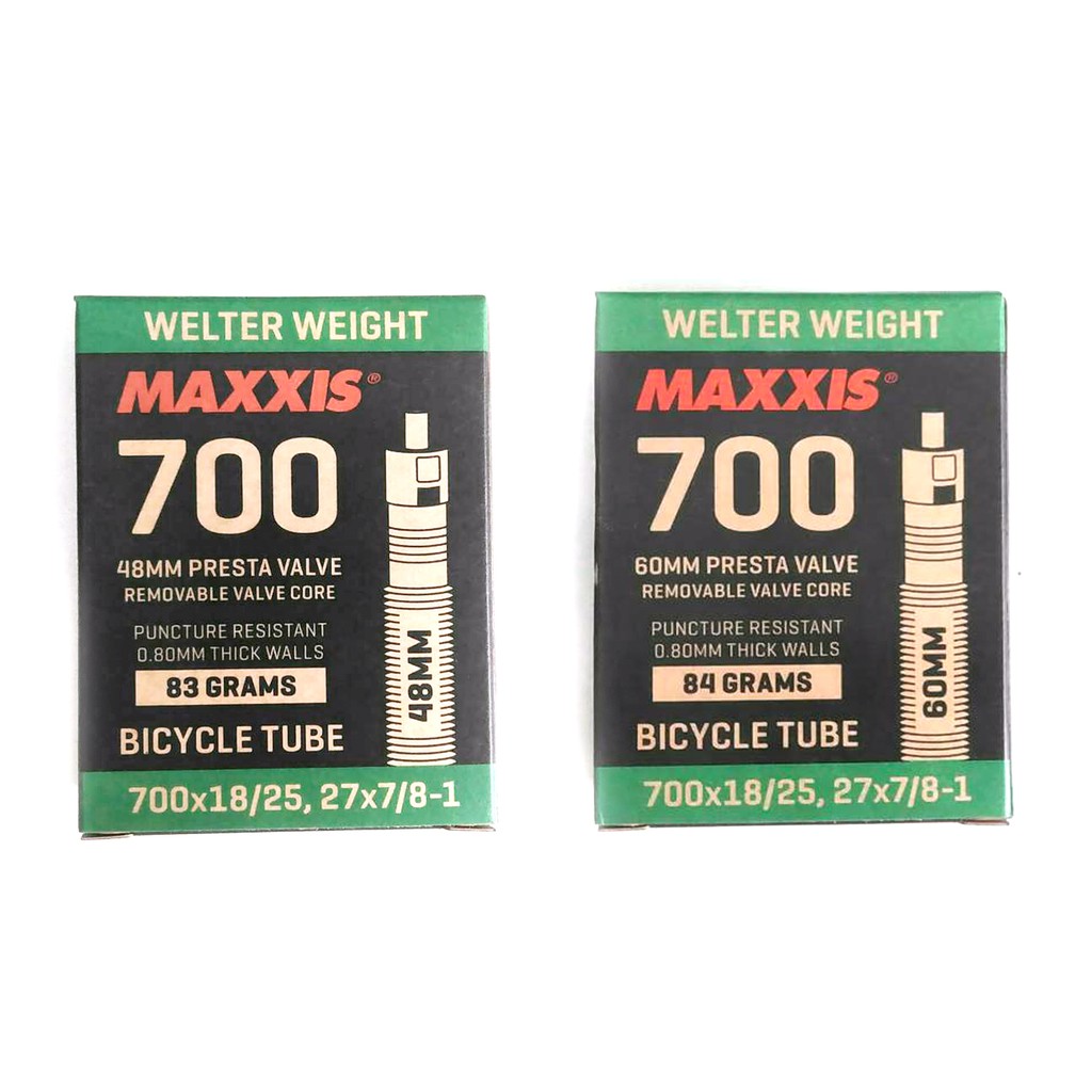 【新版盒裝1入】Maxxis 瑪吉斯 內胎可拆式法嘴  700*18/25c 48mm 60mm 80mm 法式氣嘴內胎