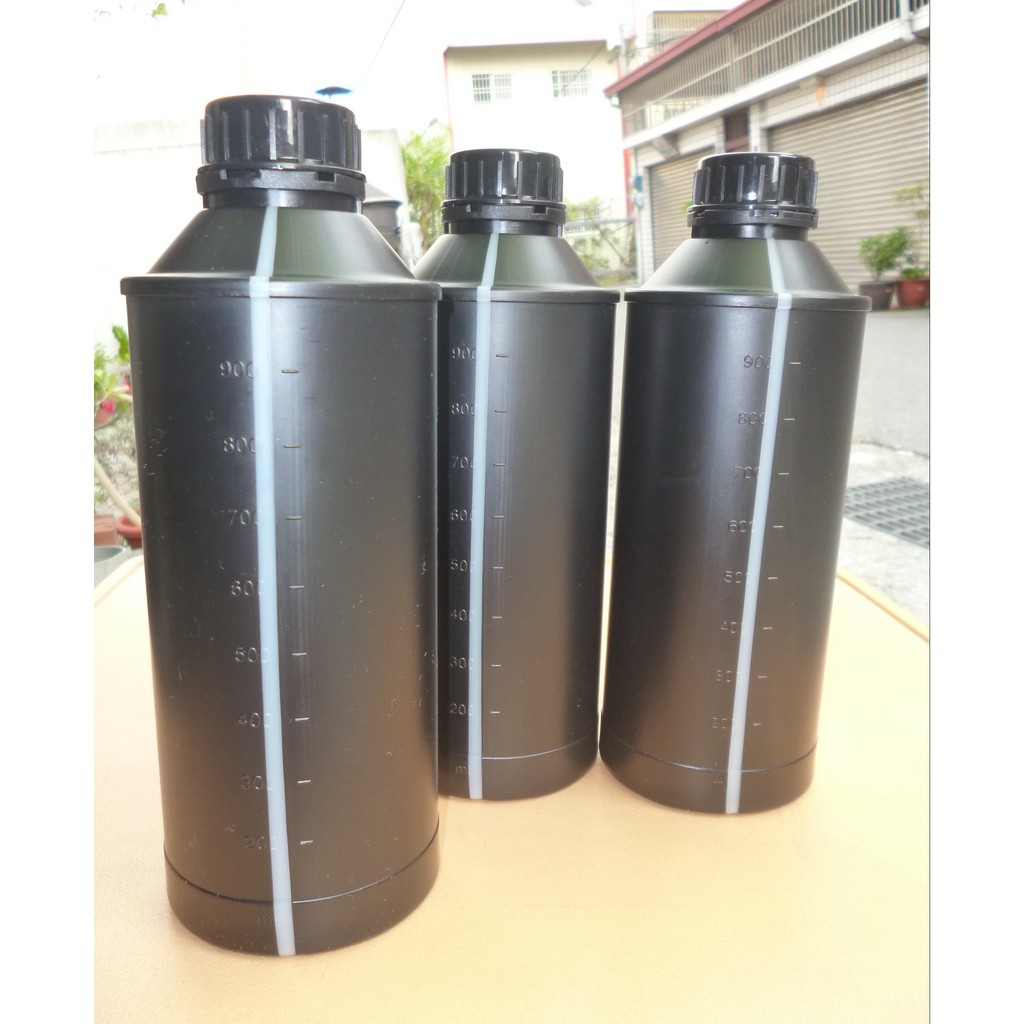 黑色不透光HDPE塑膠瓶 機油瓶 噴模瓶 分裝瓶 農藥瓶 肥料瓶 1000cc 【台灣製MIT】