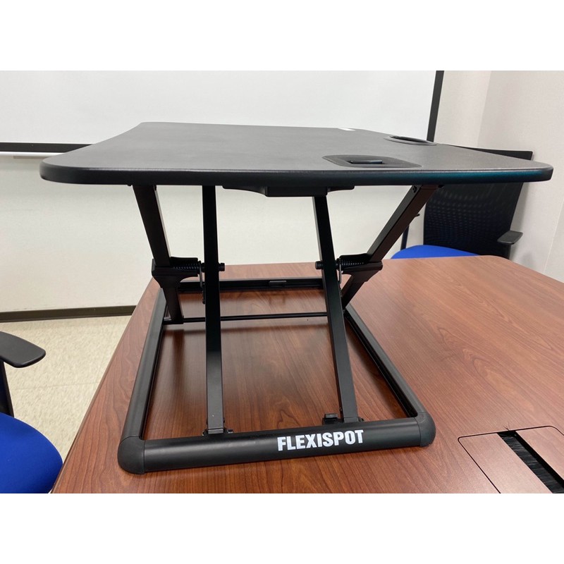 護脊辦公桌FLEXISPOT簡易式氣壓升降電腦工作台(黑) 二手九成新，上班族健康救星