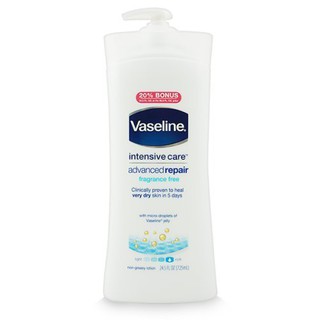 【seven健康小舖】【Vaseline 凡士林 無香精高效鎖水潤膚乳液(600ml/瓶)】產地美國