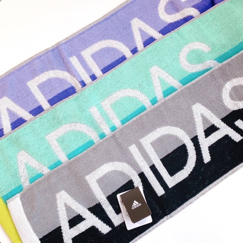 愛迪達 Adidas 字母系列運動長毛巾 純棉 日本