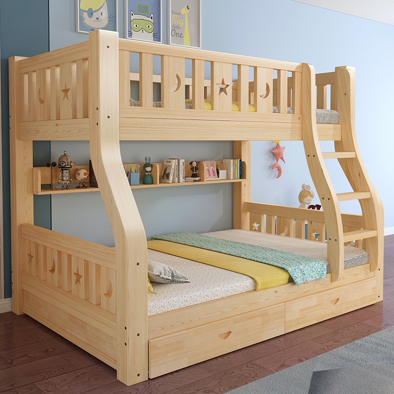 【上下床】兒童上下床實木上下床雙層床兩層高低床雙人床上下鋪木床兒童床子母床組合床