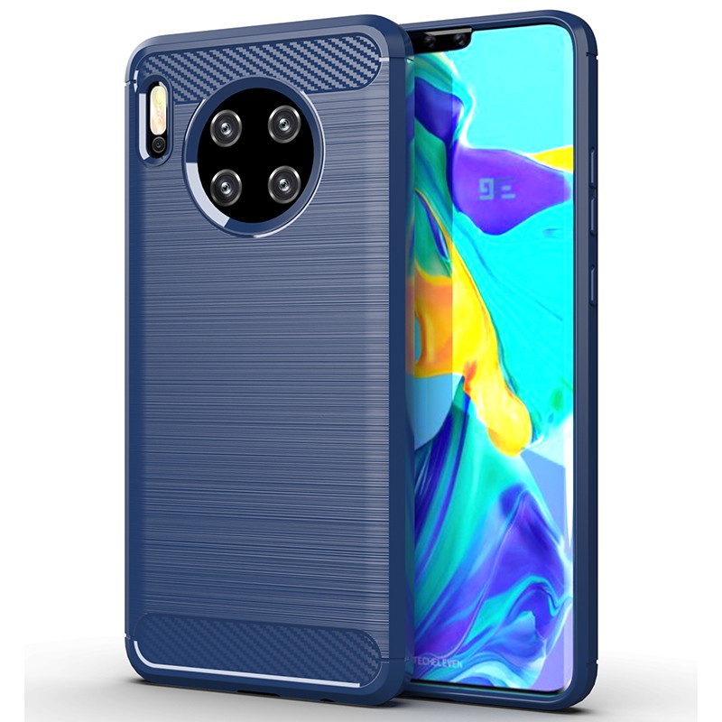 華為 Mate 20 30 20X Lite Pro RS Mate20 Mate30 碳纖維紋理防摔手機殼保護套軟矽膠