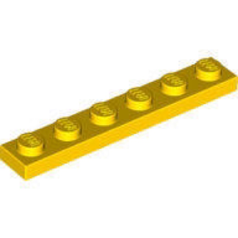 ||高雄 宅媽|樂高LEGO 零件 1x6 Yellow Plate 366624/3666 黃色 薄片 薄板 基本