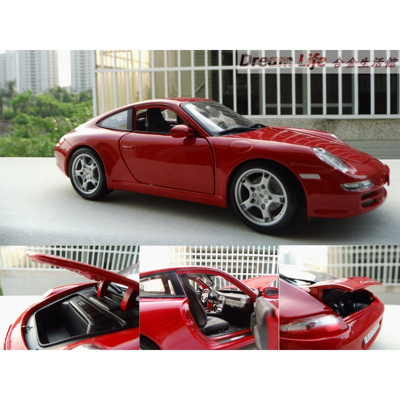 【Maisto 精品】1/18 Porsche 911 Carrera S保時捷 超級跑車~全新紅色~現貨特惠價~