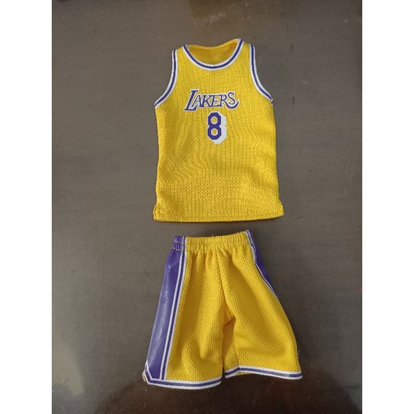 12吋 1/6 NBA Kobe Bryant黃色8號球衣