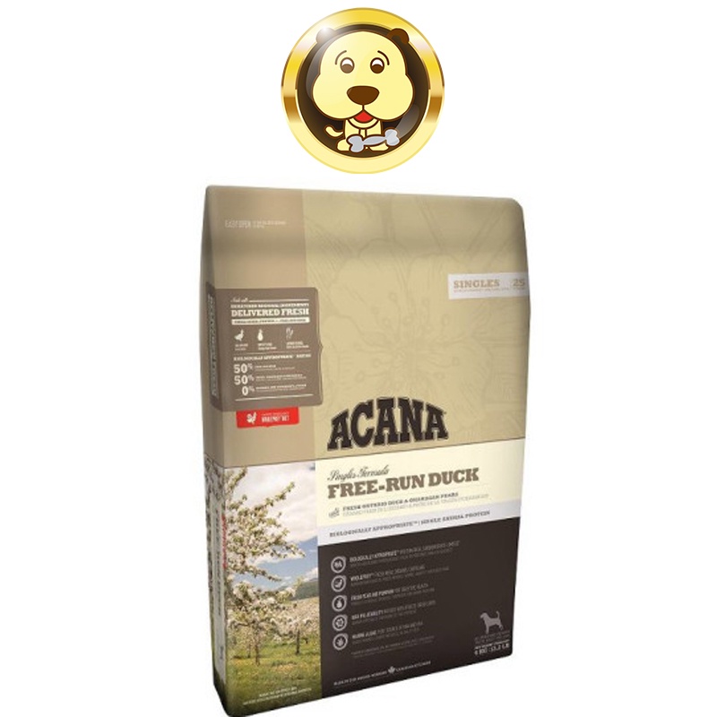 《ACANA》單一蛋白低敏無穀配方 鴨肉+梨子 全新配方 11.4kg【培菓寵物】