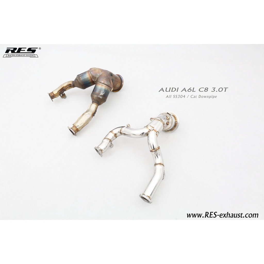 【RES排氣管】AUDI 2019+ C8 A6 3.0T (4WD) 當派 尾段 電子閥門  – CS車宮