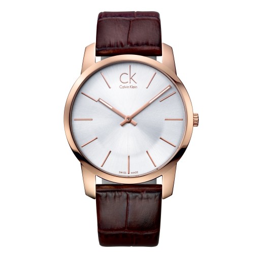 Calvin Klein CK簡約時尚皮帶腕錶(K2G21629)43mm