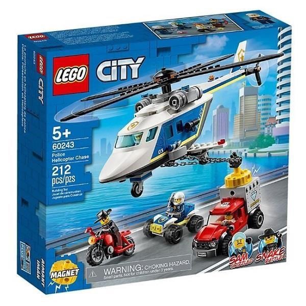 [飛米樂高積木磚賣店] LEGO 60243 City 警察直升機追擊站