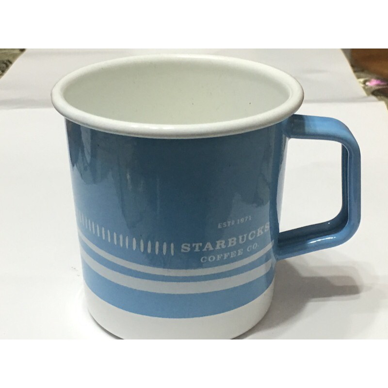 星巴克天空藍咖啡琺瑯杯