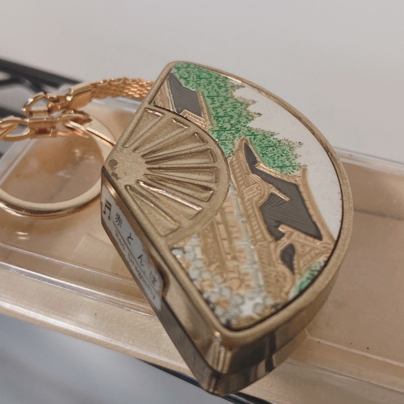 日本 SAKKYO 音樂機芯 發條音樂盒 音樂鈴 扇子造型鑰匙圈 復古收藏