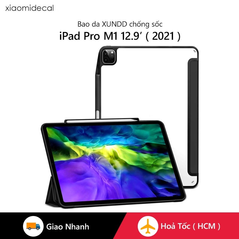 Xundd iPad Pro M1 12.9'(2021) 保護殼防刮、防震、皮套款式、內背