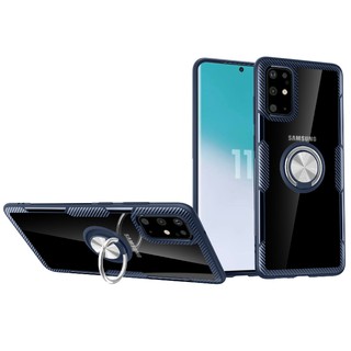 Note20 plus三星A51透明指環鎧甲手機殼A71隱形支架防摔套Note10 Lite/A81