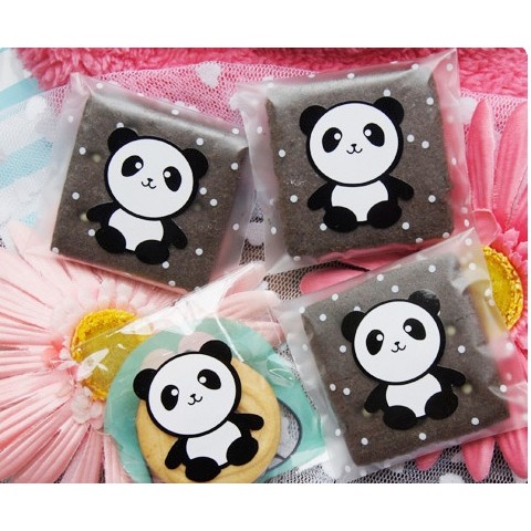 熊貓造型封口貼 禮品包裝袋封口貼 餅乾糖果包裝貼紙