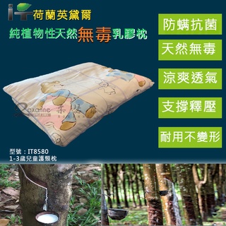英黛爾純天然無毒乳膠枕/ IT8580/ 1-3歲兒童枕/嬰兒枕/天然無毒枕/造型枕/涼爽透氣/防蟎抗菌枕