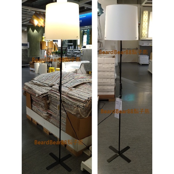 IKEA 落地燈，簡約素雅設計，可提供柔和舒適的光線 耐用鋼質 輕巧塑料 立燈擺飾燈小夜燈【鬍子熊】代購