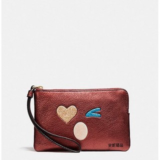 **安妮精品** Coach 22738 新款時尚 真皮皮革(酒紅色) iPhone 6/6s手機包 零錢包(全新正品)