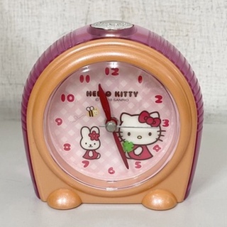 (福利品)Hello Kitty甜美菱格靜音貪睡鬧鐘 JM-E622KT