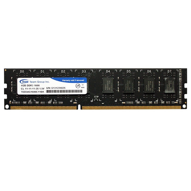 十銓 Team 4GB DDR3 -1600 海力士雙面顆粒 終身保固 僅上架測試的庫存備品、500單支價