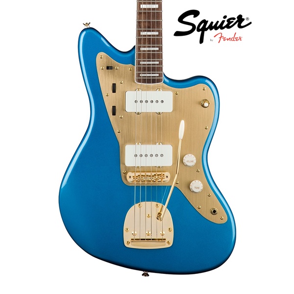 『限量預定』Squier 40TH Jazzmaster 電吉他 Gold Fender Placid Blue