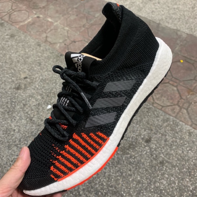  65折 ADIDAS PULSEBOOST HD 黑色紅色 編織 慢跑鞋 回彈避震 FU7333