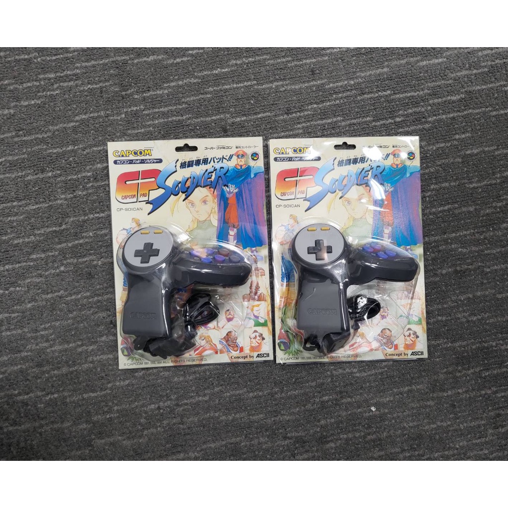 超級任天堂 SFC 超任 卡普空官方出品格鬥手把 Capcom pad soldier-兩支一起賣