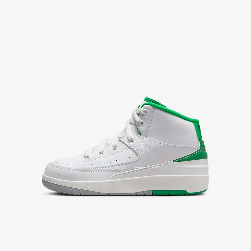 NIKE 籃球鞋 運動鞋 JORDAN 2 RETRO 中童 童鞋 DQ8564103 白綠 現貨 廠商直送