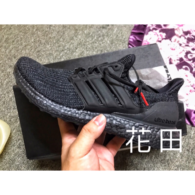 花田 ADIDAS ULTRA BOOST 4.0 黑魂 紅頭 全黑 男女 F36641