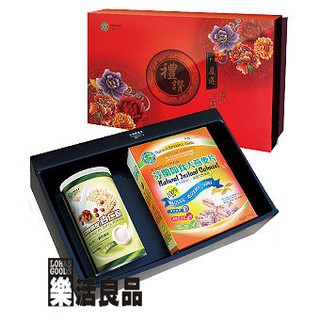 臺灣 綠源寶 嚴選禮讚 養生 禮盒 C-6(大燕麥片杏仁粉禮盒組)/即食大燕麥片+初胚帶皮杏仁粉 ※樂活良品※